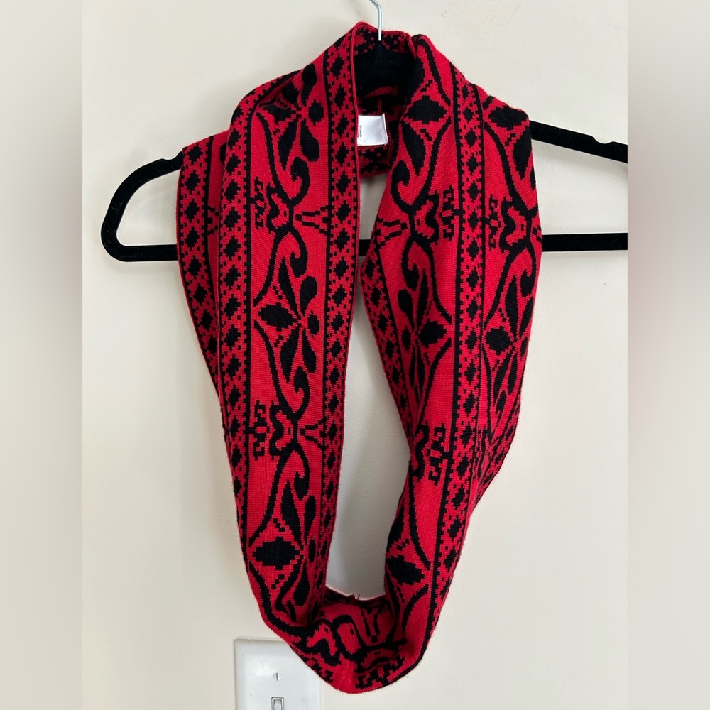 Red and Black Infinity Cowl Scarf - Belk - Picture 4 of 6